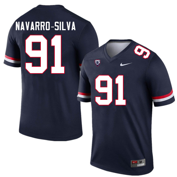 Men #91 Alex Navarro-Silva Arizona Wildcats College Football Jerseys Sale-Navy